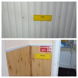 Доступность здания для инвалидов и лиц с ОВЗ (Знаки "Вход", "Выход") МБДОУ детский сад №7 "Снежинка" (корпус), ул. Комарова,9